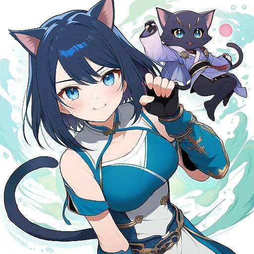 Illustration of Monk (final fantasy), final fantasy in the style of Meis (terameisu)