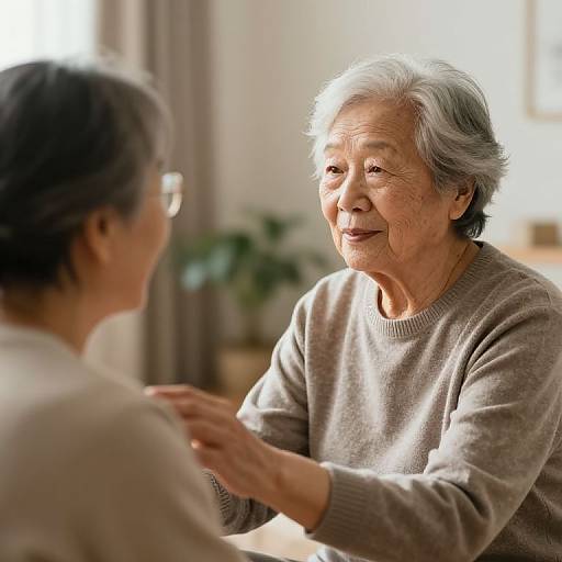 Caring Altenpfleger in Cozy Home