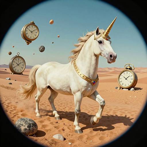Surreal Unicorn Desert Dreamscape