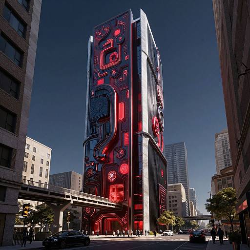 Cyberpunk Modern Architecture Elegance