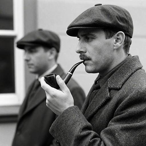 Vintage Black-and-White Man Portraits