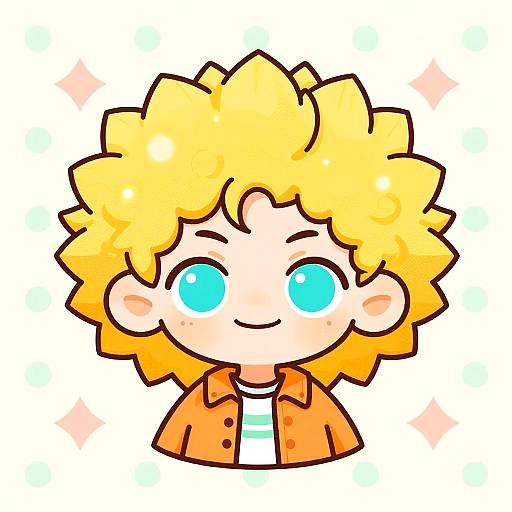 Chibi Character Line Art Illustration