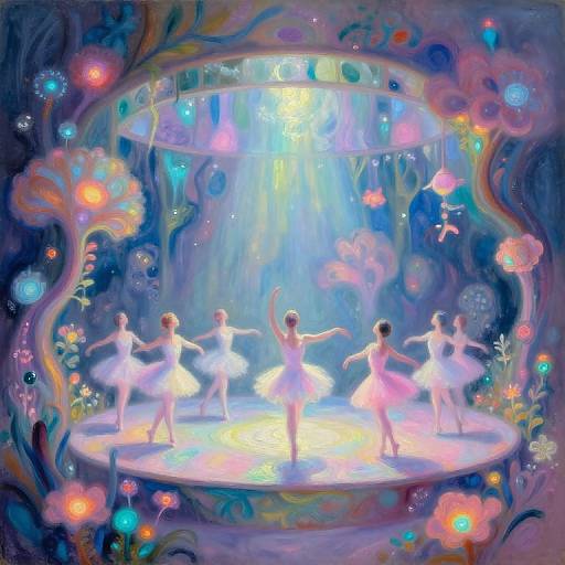Surreal Bioluminescent Ballet Dreamscape
