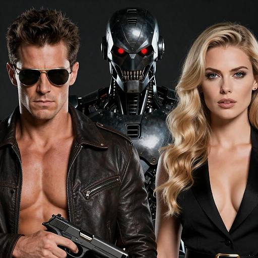 Intense Scene with Human and Robot Duo