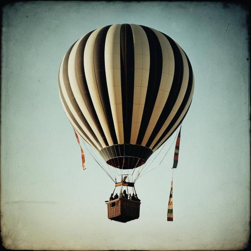 Vintage Hot Air Balloon in Flight