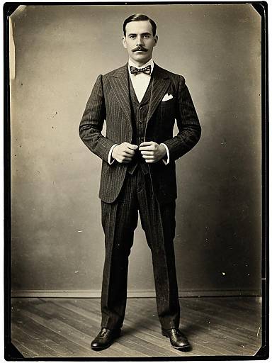 Vintage 1920s Gentleman in Retro Suit