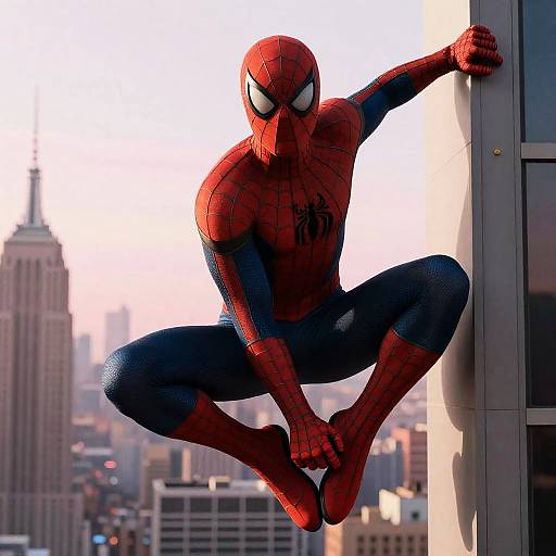 Dynamic Spider-Man Action on Skyscraper