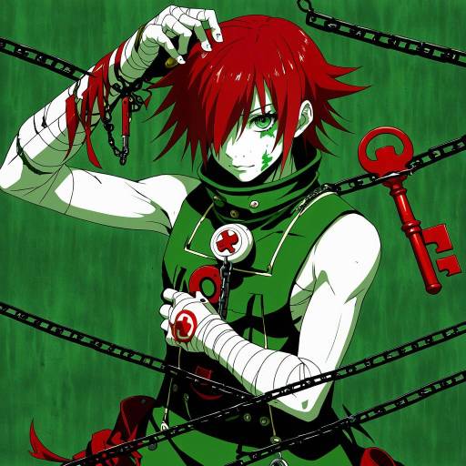 Illustration of A.b.a, guilty gear in the style of Mofu namako