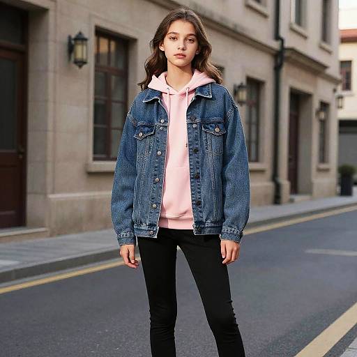 Teen Fashion Dawn on Quiet Street