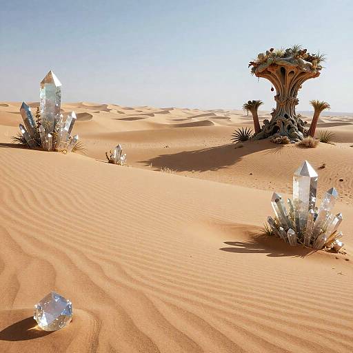 Mystical Crystal Desert Fantasy Biomes