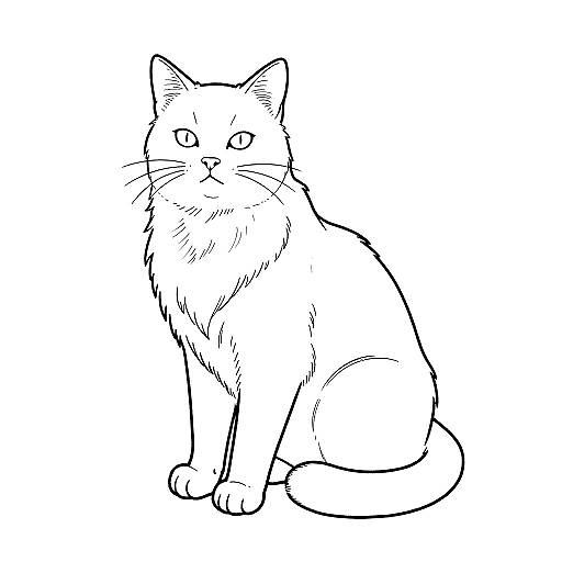 Minimalistic Cat-Humanoid Sitting Base