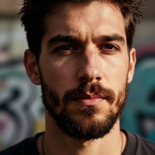 Rugged Man with Goatee Portrait