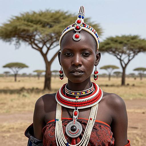African Woman in Traditional Attire