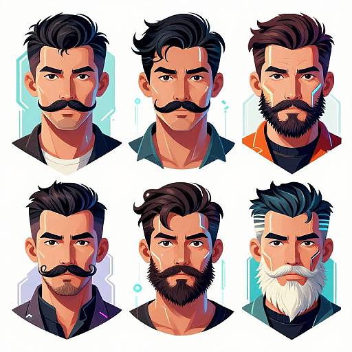 Futuristic Mustache and Goatee Styles
