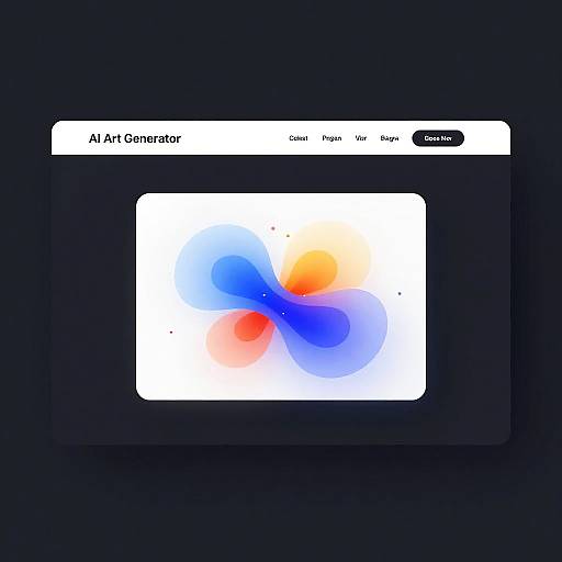 Minimalistic AI Art Generator Homepage