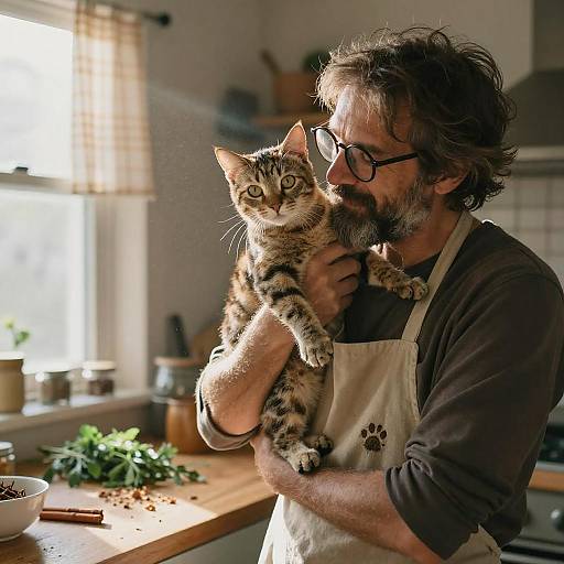 Warm Embrace in a Rustic Kitchen