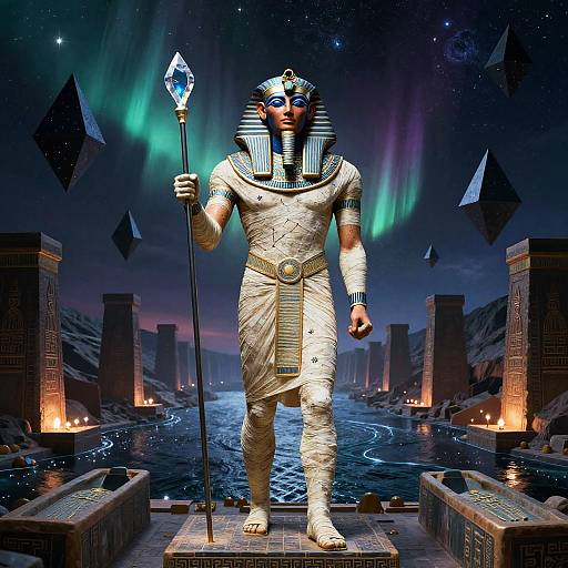 Cosmic Osiris in Nebula Afterlife