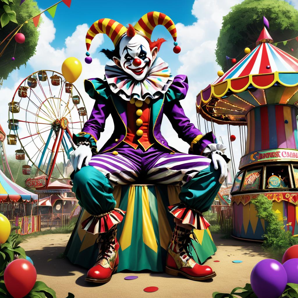 Twisted Jester in Overgrown Funfair