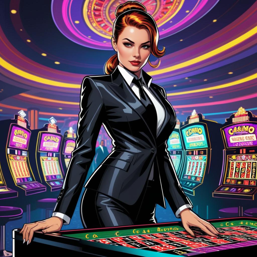 Dynamic Spy in Lavish Casino Art