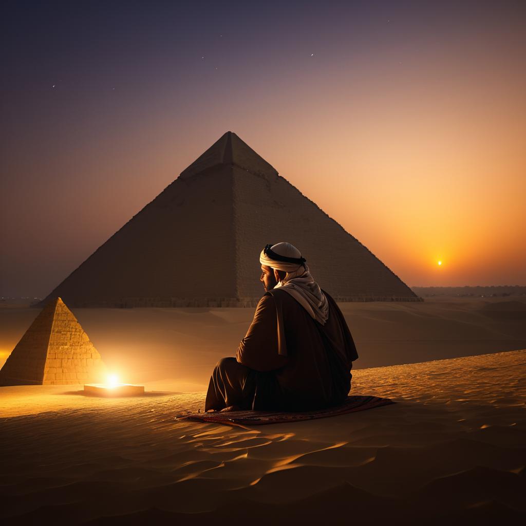 Twilight at the Great Pyramid of Giza