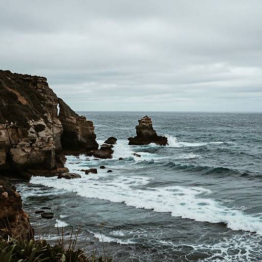 Serene Ocean Cliffs at Caswell Bay