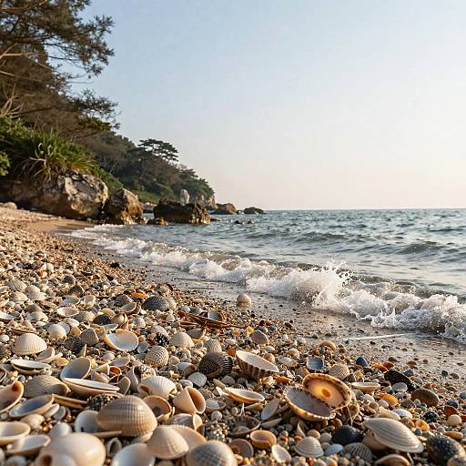 Secluded Cove Morning Light Scene