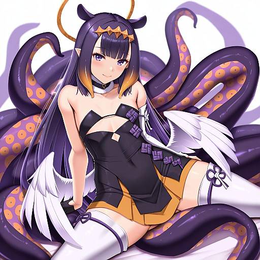 Illustration of Ao-chan (ninomae ina'nis), hololive in the style of Akitsuki karasu