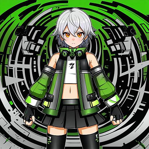 Illustration of Anby demara, zenless zone zero in the style of Maggea22