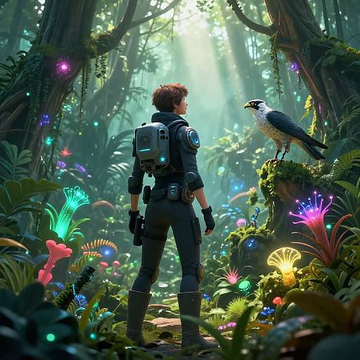 Altair's Lush Bioluminescent Jungle Exploration