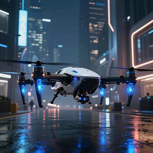 Raf4 Conceptual Drone Prototype Night Scene