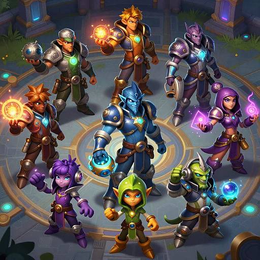 Diverse Fantasy and Sci-Fi Game Characters