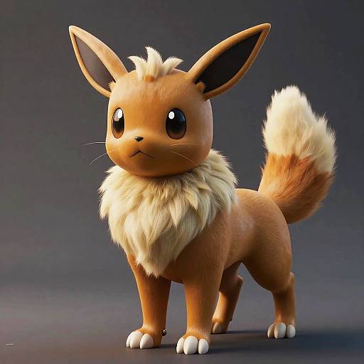 Cinematic Realistic Humanoid Cat-Flareon Hybrid