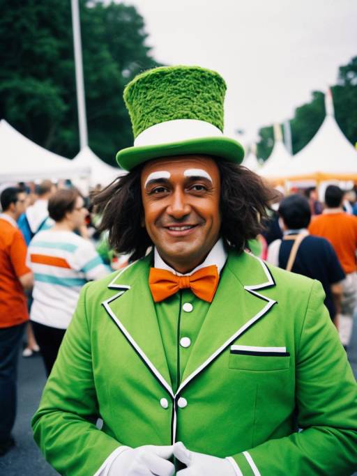 Man in Oompa Loompa Costume at Cosplay Festival