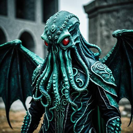 Cthulhu Cosplay with Dark Wings
