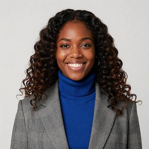 Smiling Woman in Stylish Outfit