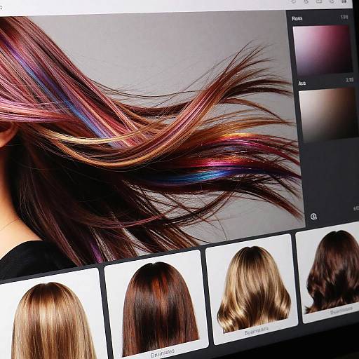 Vibrant Multicolored Hair Collage