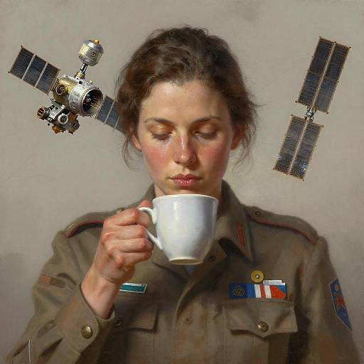 Female Medic Sips Coffee by Fallen Satellite