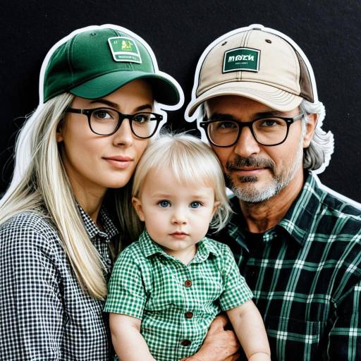 Family portrait with eco-friendly theme