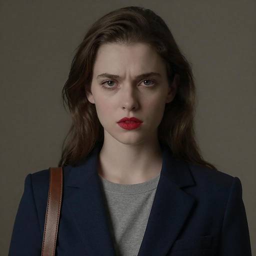 Young Woman with Intense Expression