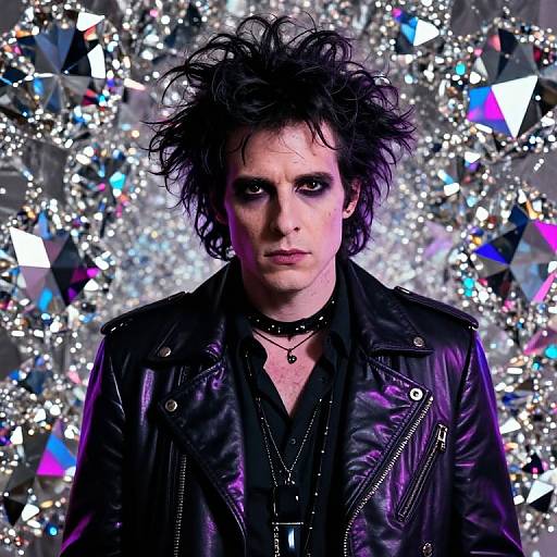Lustrous Synthwave Robert Smith Portrait