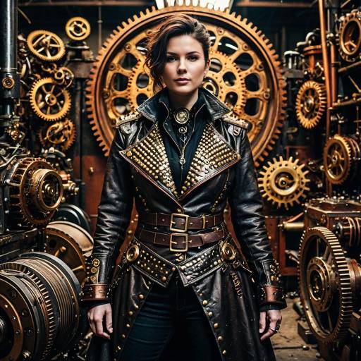 Steampunk Explorer in Mechanical Workshop