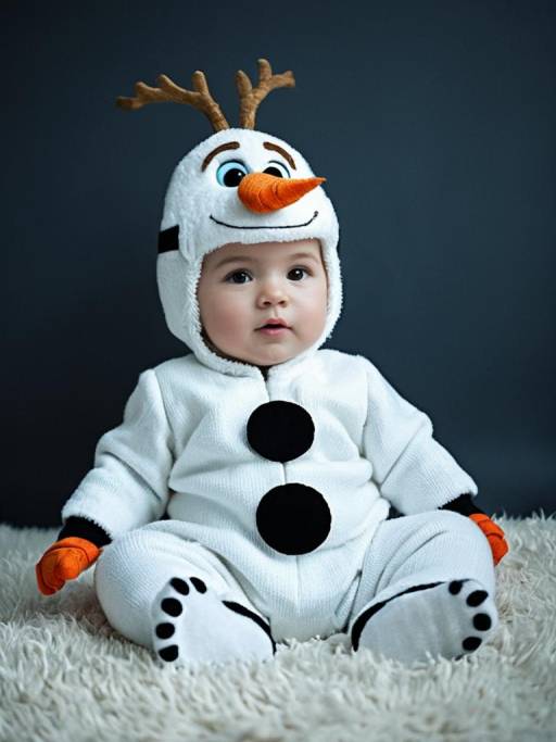 Infant in Olaf Snowman Costume