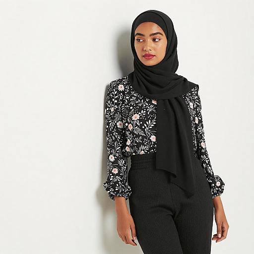 Portrait of Woman in Stylish Hijab