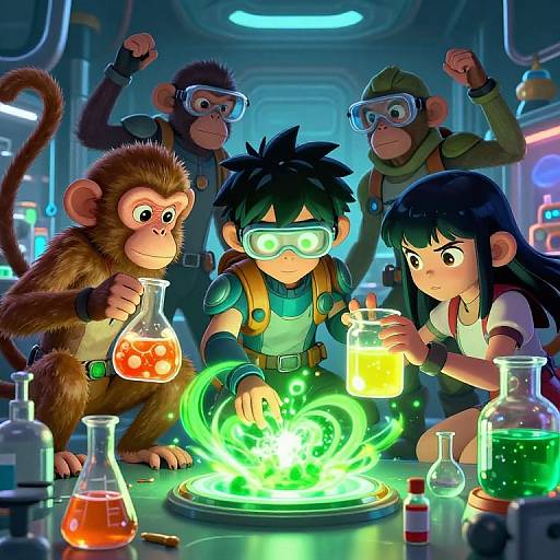 Futuristic Manga Lab Experiment