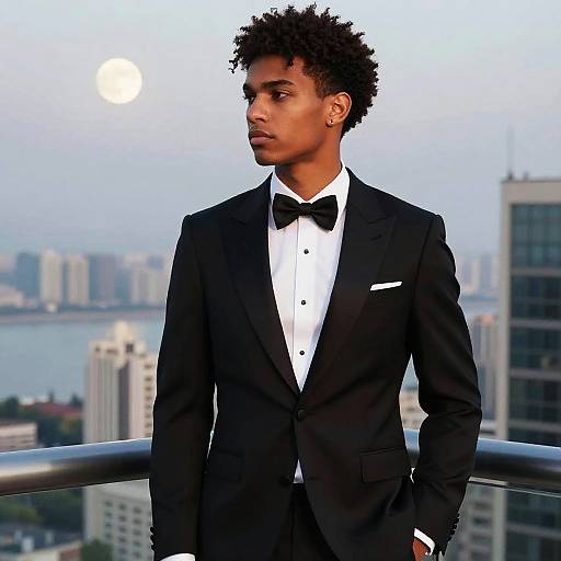 Short Afro in Luxury Penthouse Fashion