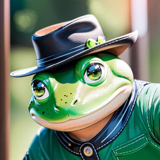 Macro Frog in Cowboy Hat Photography