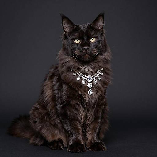 Elegant Portrait of a Glamorous Cat