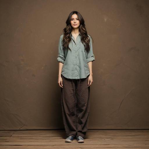 Young Woman in Rustic Casual Outfit