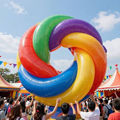 Giant Balloon Twisting at Carnival