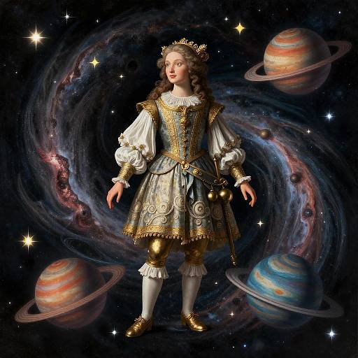 Baroque Cosmic Traveler Illustration